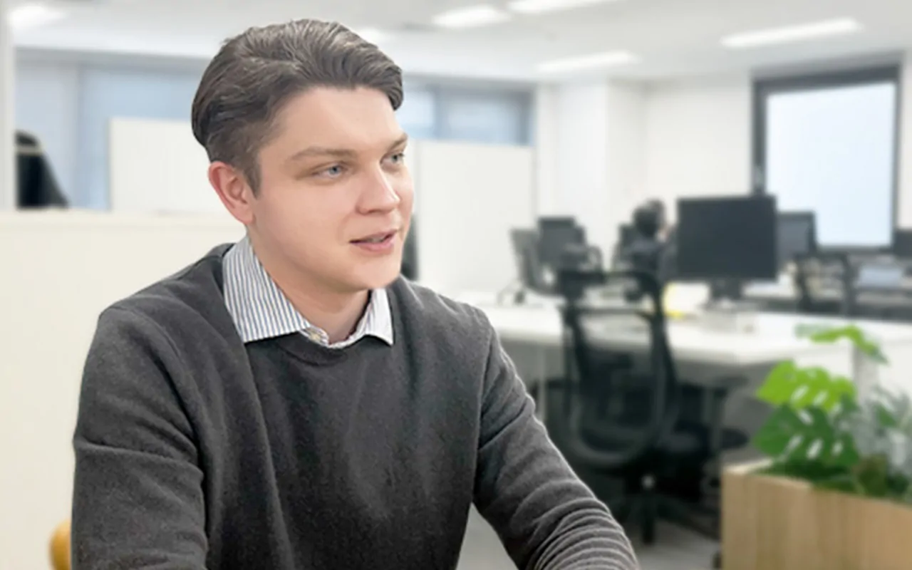 グローバル社員のインタビュー風景